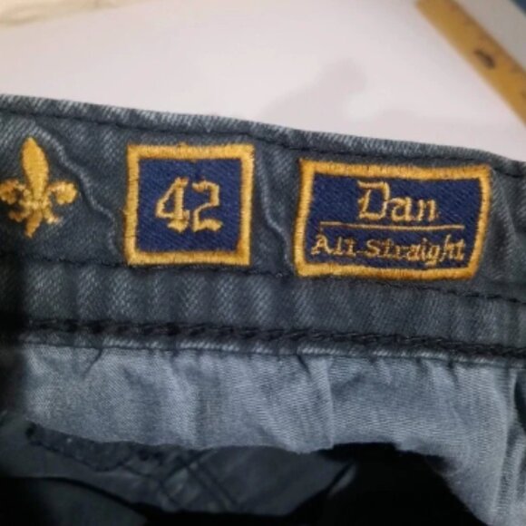 Rock Revival Jeans Mens‎ 42x33 Washed Black Dan Alt Straight Distressed - Picture 8 of 14